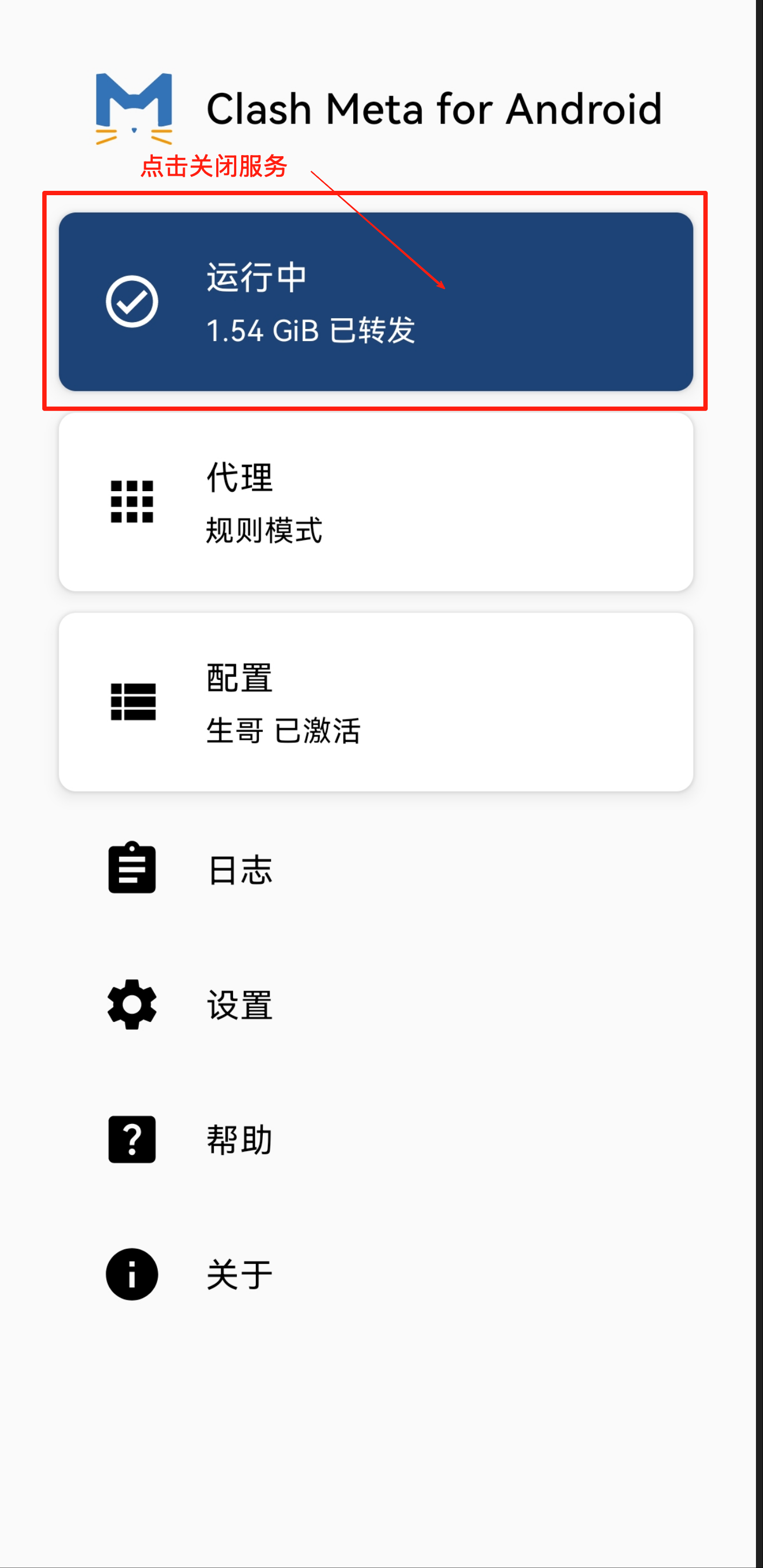 步骤 1: 打开 Clash Meta