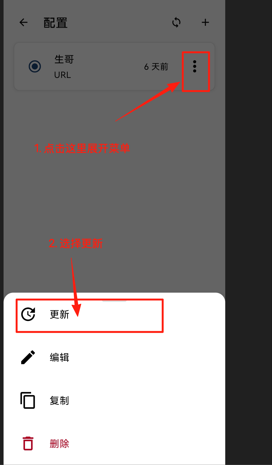 步骤 3: 更新订阅
